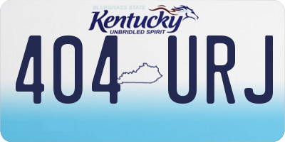 KY license plate 404URJ