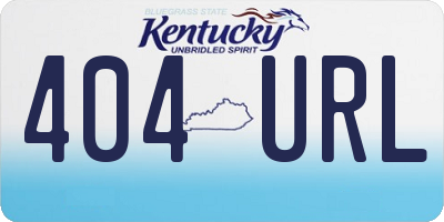 KY license plate 404URL