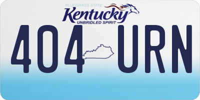 KY license plate 404URN