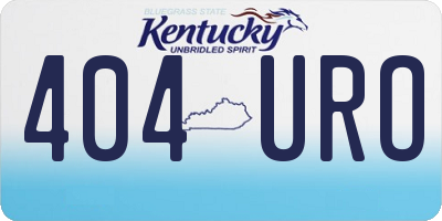 KY license plate 404URO