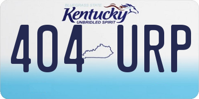 KY license plate 404URP