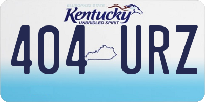 KY license plate 404URZ