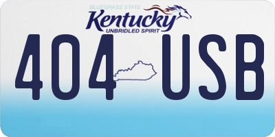 KY license plate 404USB