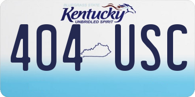 KY license plate 404USC