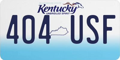 KY license plate 404USF