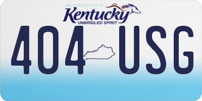 KY license plate 404USG