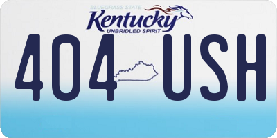 KY license plate 404USH