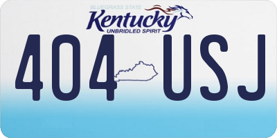 KY license plate 404USJ