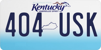 KY license plate 404USK