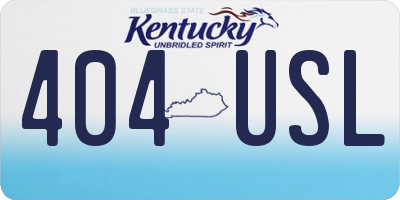 KY license plate 404USL