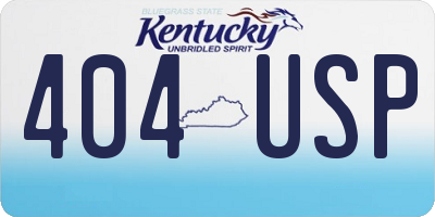 KY license plate 404USP