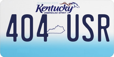 KY license plate 404USR