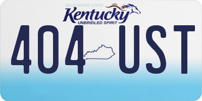 KY license plate 404UST