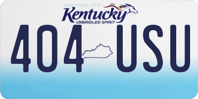 KY license plate 404USU