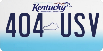 KY license plate 404USV