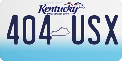 KY license plate 404USX