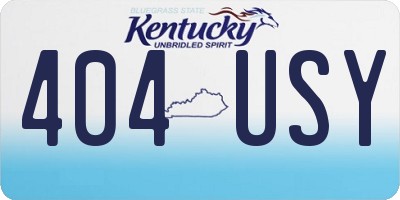 KY license plate 404USY
