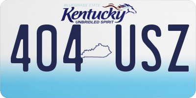 KY license plate 404USZ