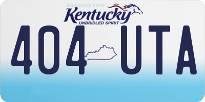 KY license plate 404UTA