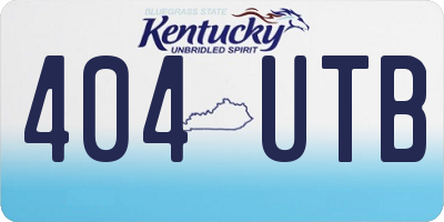 KY license plate 404UTB