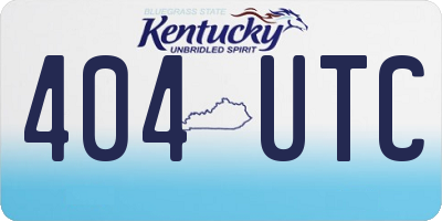 KY license plate 404UTC