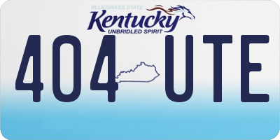 KY license plate 404UTE