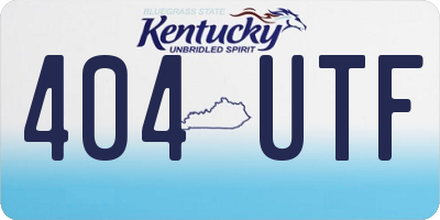 KY license plate 404UTF