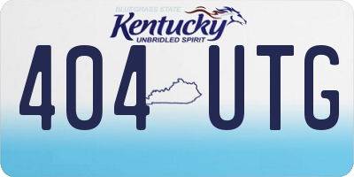 KY license plate 404UTG