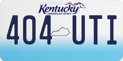 KY license plate 404UTI