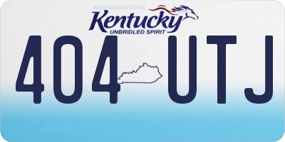 KY license plate 404UTJ
