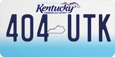 KY license plate 404UTK