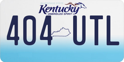 KY license plate 404UTL