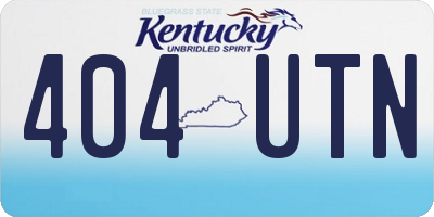 KY license plate 404UTN