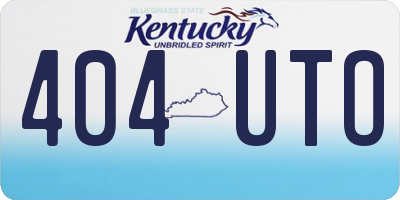 KY license plate 404UTO