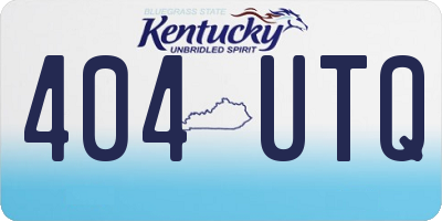 KY license plate 404UTQ
