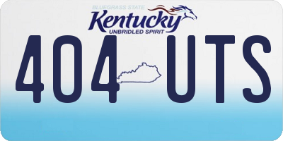 KY license plate 404UTS
