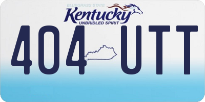 KY license plate 404UTT