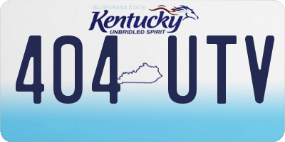 KY license plate 404UTV