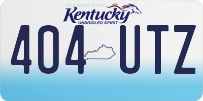 KY license plate 404UTZ