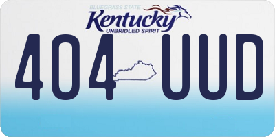 KY license plate 404UUD