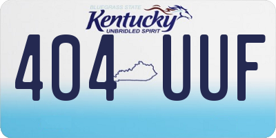 KY license plate 404UUF