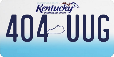 KY license plate 404UUG