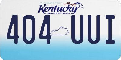 KY license plate 404UUI