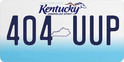 KY license plate 404UUP