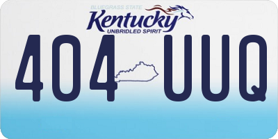 KY license plate 404UUQ