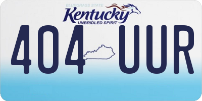 KY license plate 404UUR