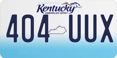 KY license plate 404UUX