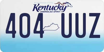 KY license plate 404UUZ