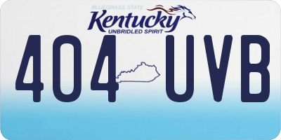 KY license plate 404UVB