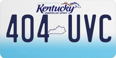 KY license plate 404UVC